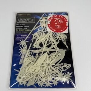 Star Wars Episode I Glow In The Dark Stars Jar Jar Land Battle Wall Scenes New